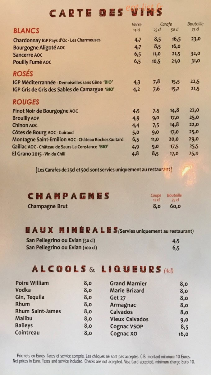 Le Café du Trône — carte page 6