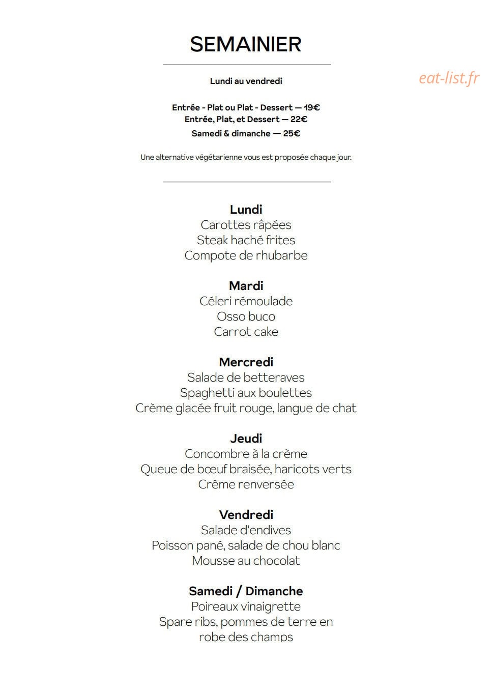 Le Cornichon — carte page 2