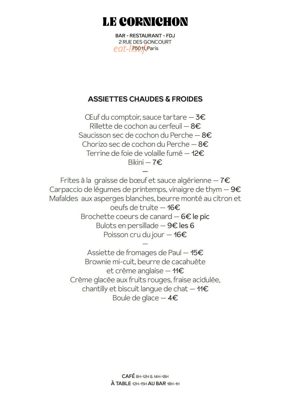 Le Cornichon — carte page 5