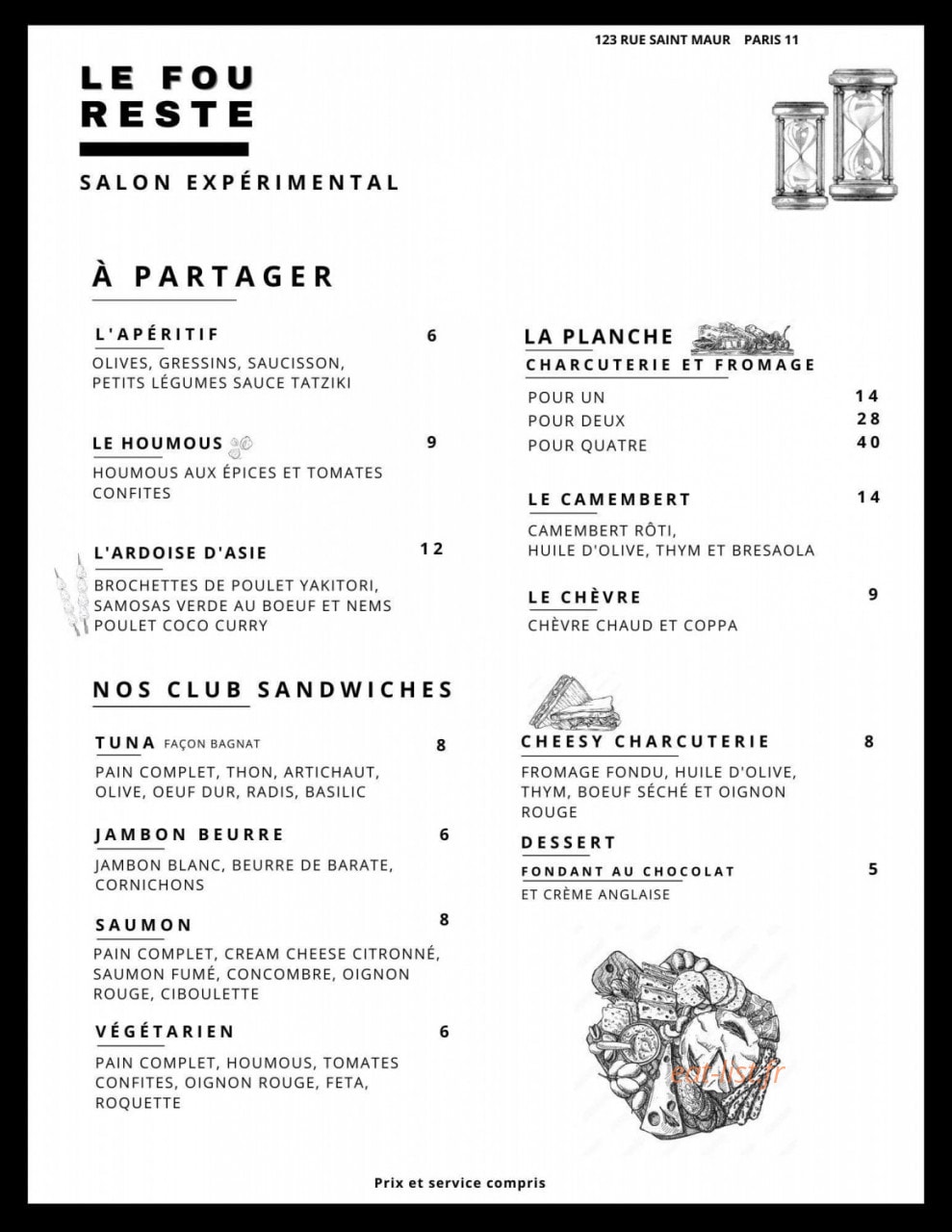 Le Fou Reste — carte page 1