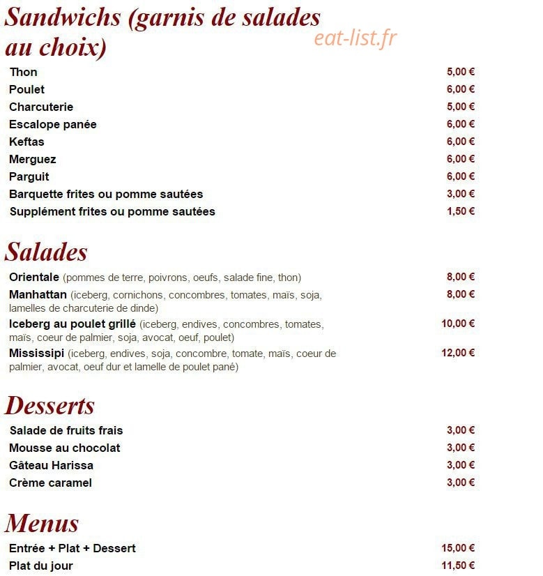 Le Manhattan — carte page 3