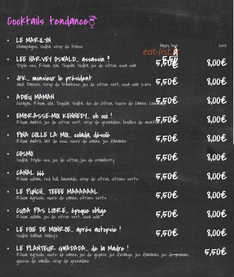 Le Marilyn — carte page 1