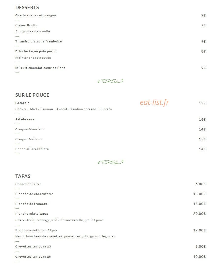 Le Petit Rollin — carte page 2