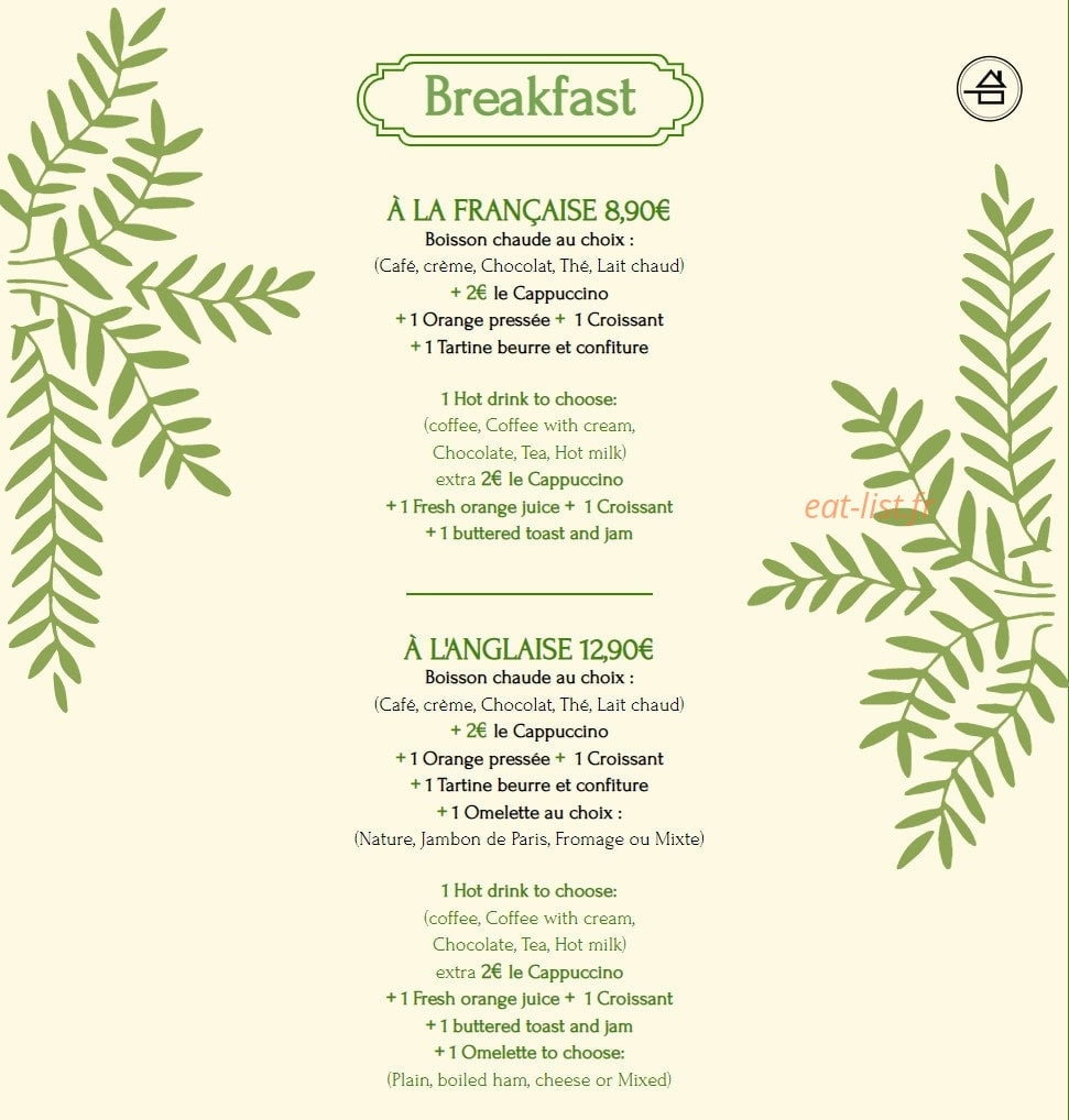 Le Ryss Café — carte page 10
