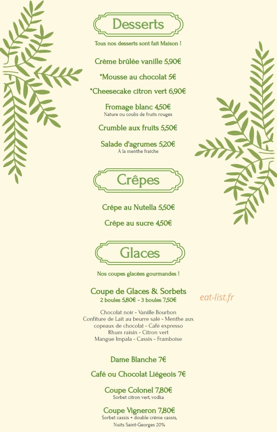 Le Ryss Café — carte page 9