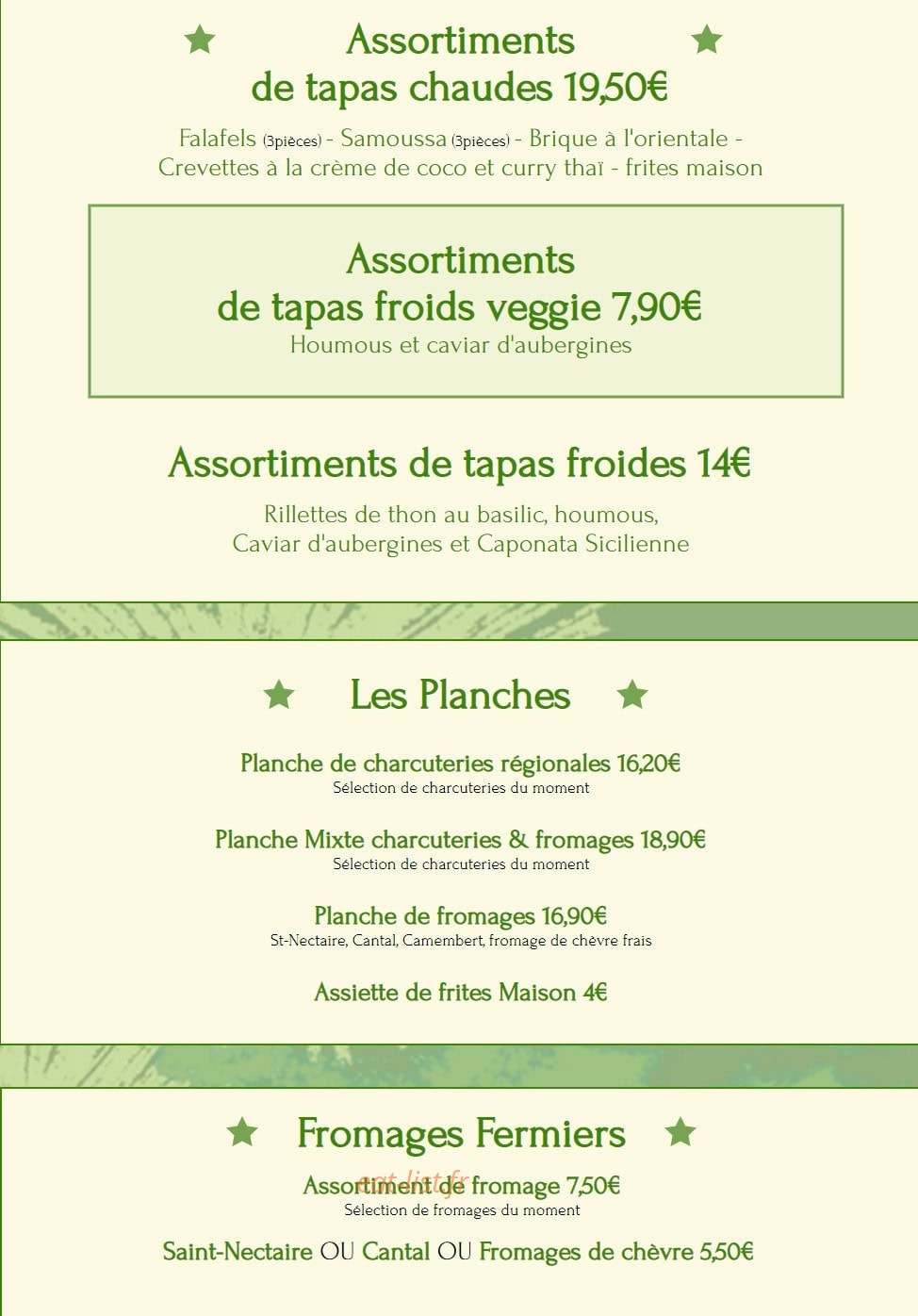 Le Ryss Café — carte page 7