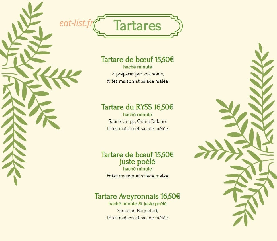 Le Ryss Café — carte page 5