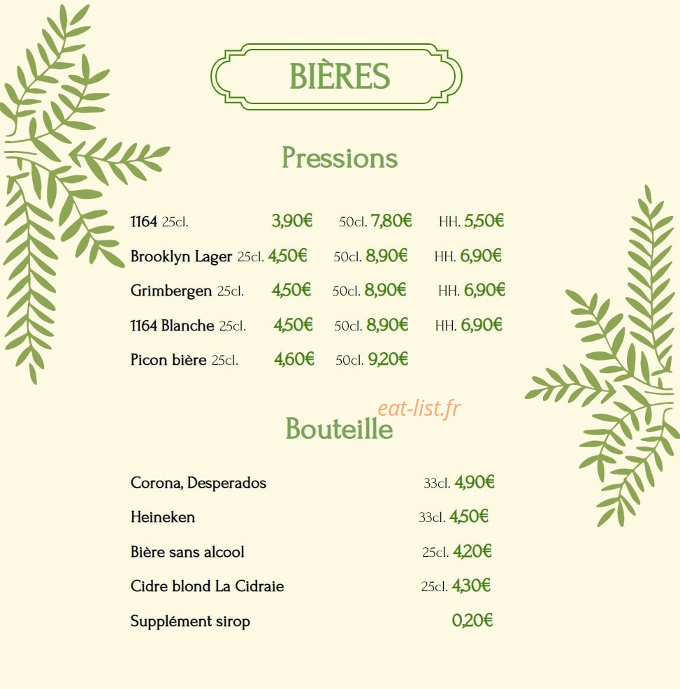 Le Ryss Café — carte page 11