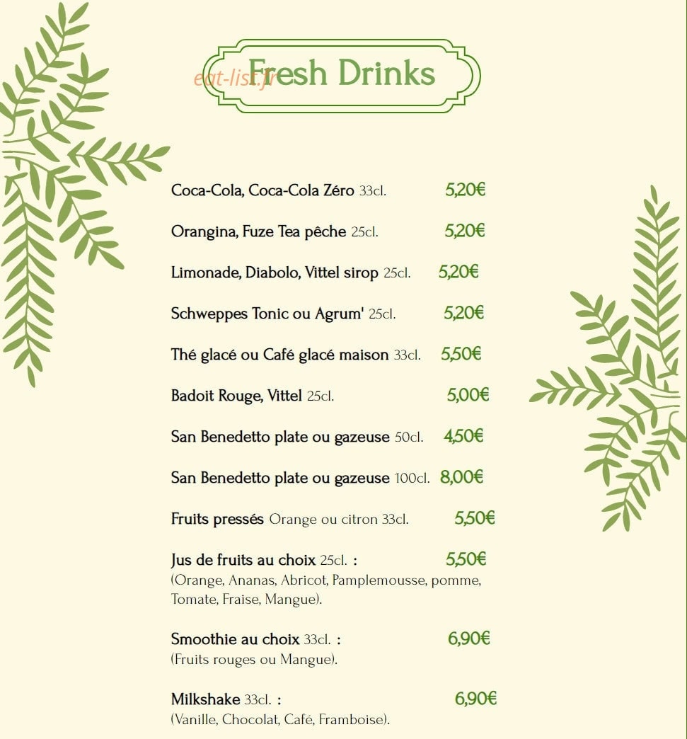 Le Ryss Café — carte page 12