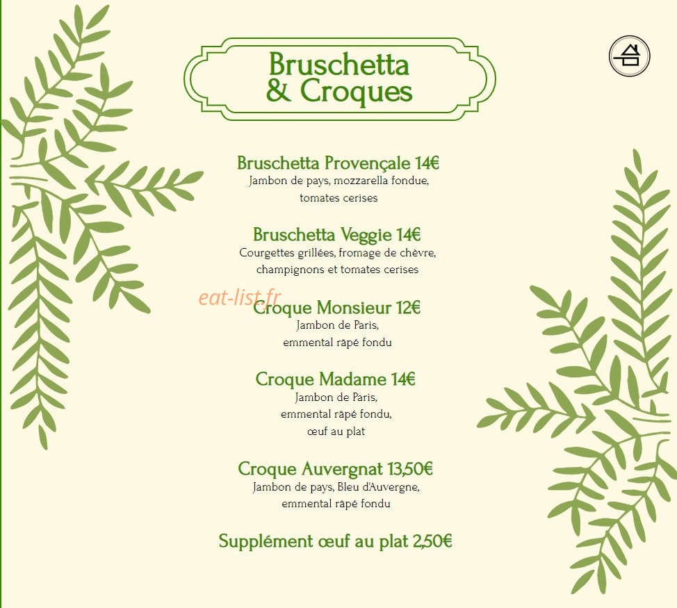 Le Ryss Café — carte page 8