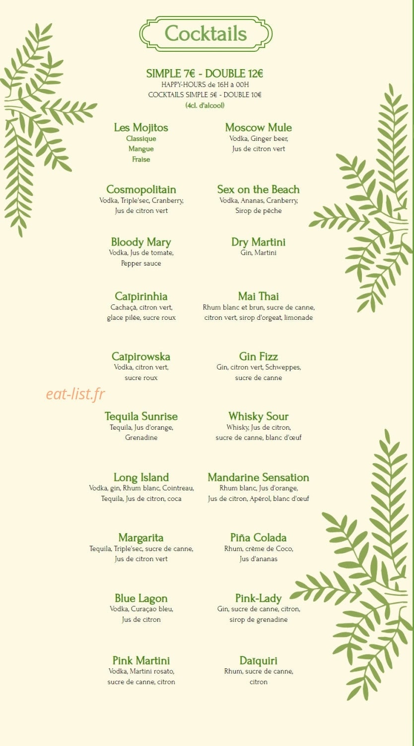 Le Ryss Café — carte page 14