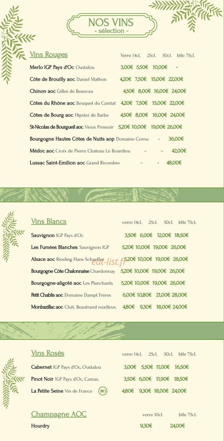 Le Ryss Café — carte page 20