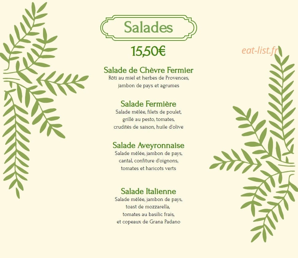 Le Ryss Café — carte page 2