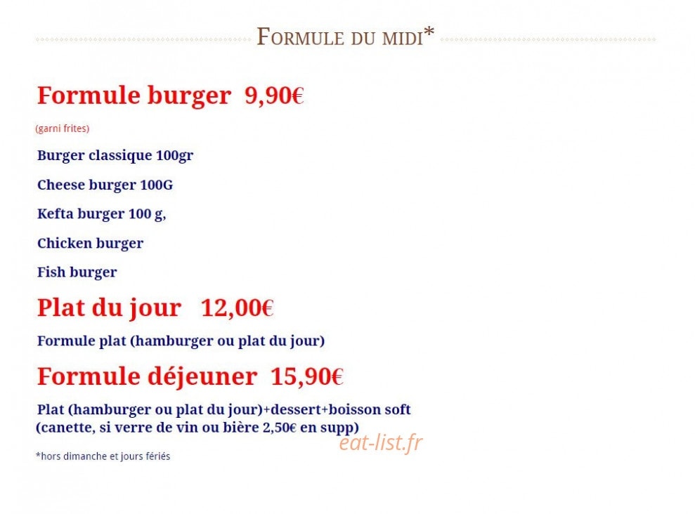 Les Garçons Bouchers — carte page 3
