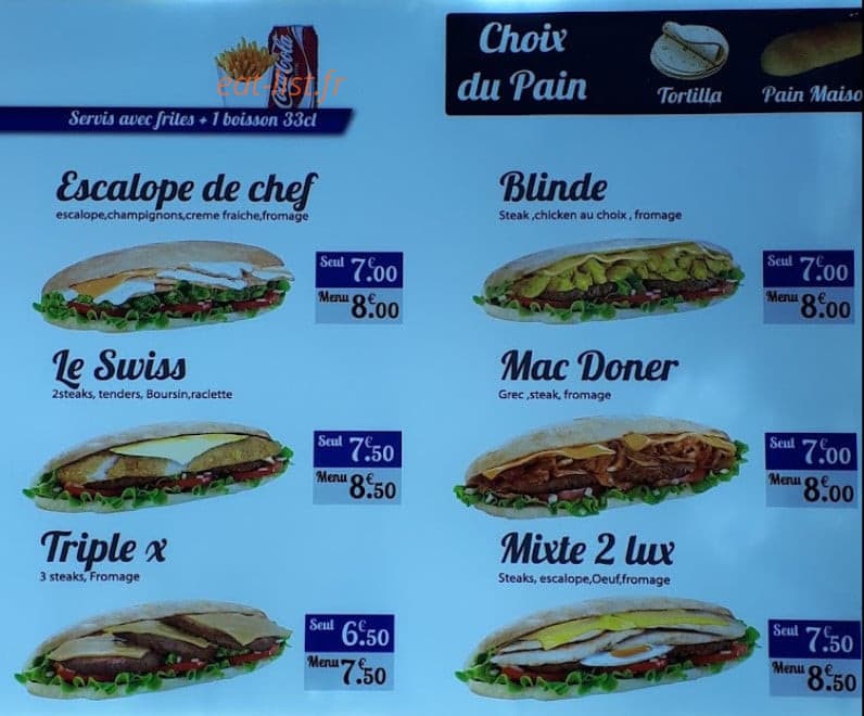 Mac Doner — carte page 3