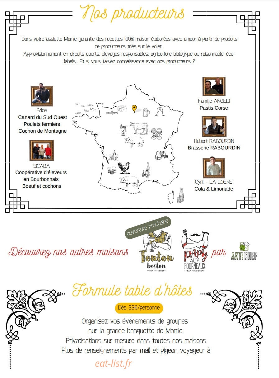 Mamie Chérie — carte page 4