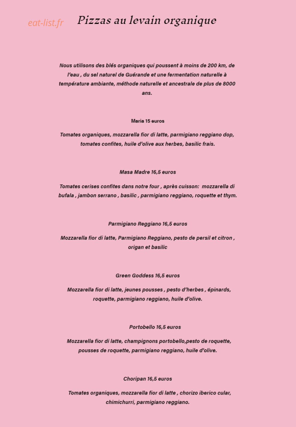 Masa madre — carte page 2