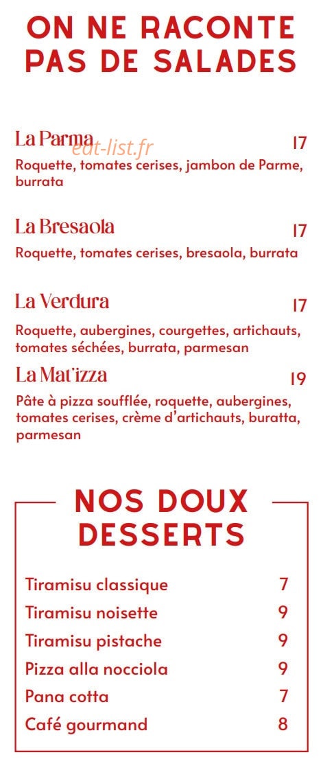 Mat'izza — carte page 3