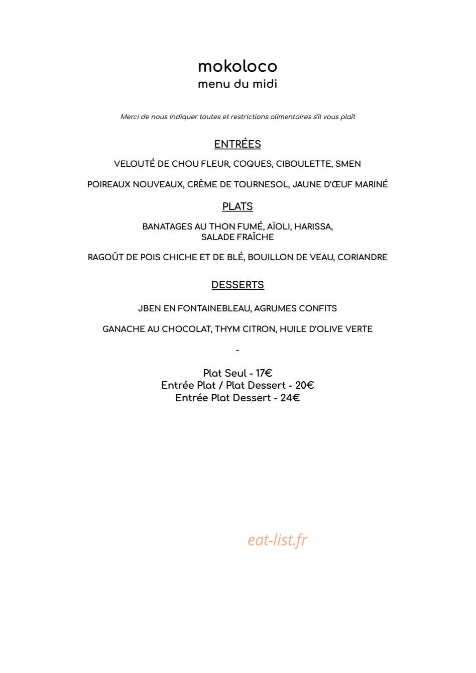 Mokoloco — carte page 1