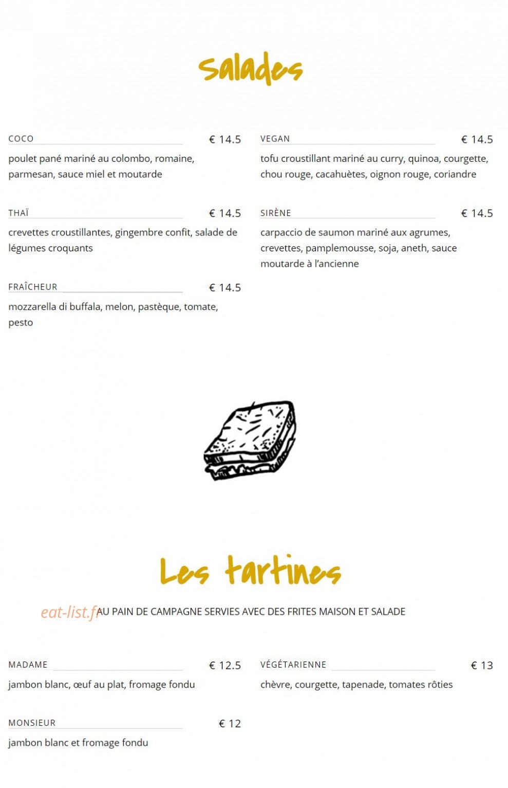 Mon Coco — carte page 2