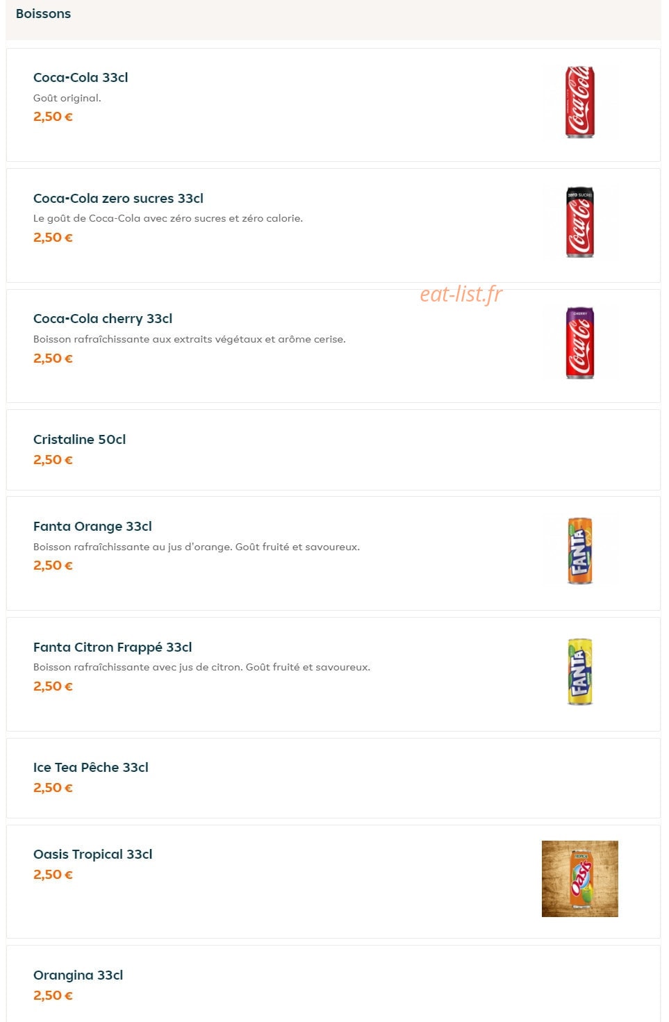 O'Food — carte page 13