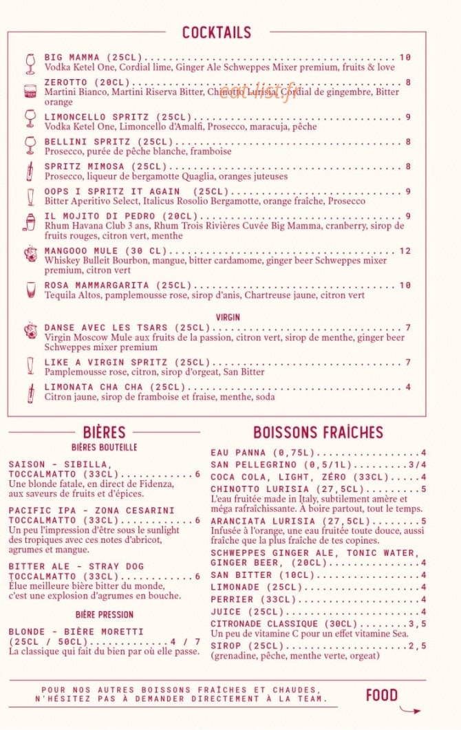 Ober Mamma — carte page 4