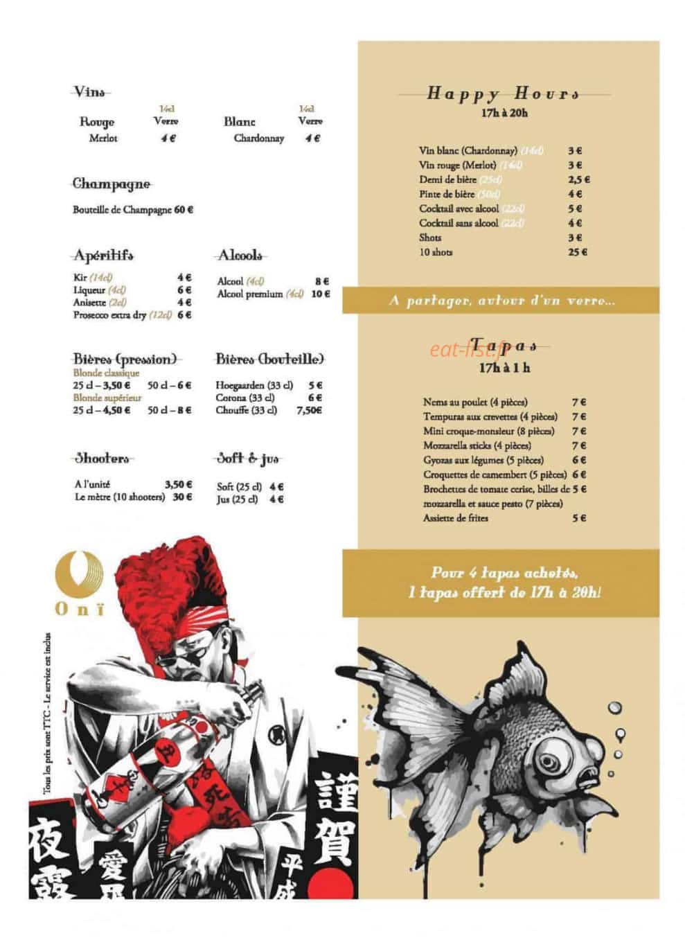 Oni Paris — carte page 2