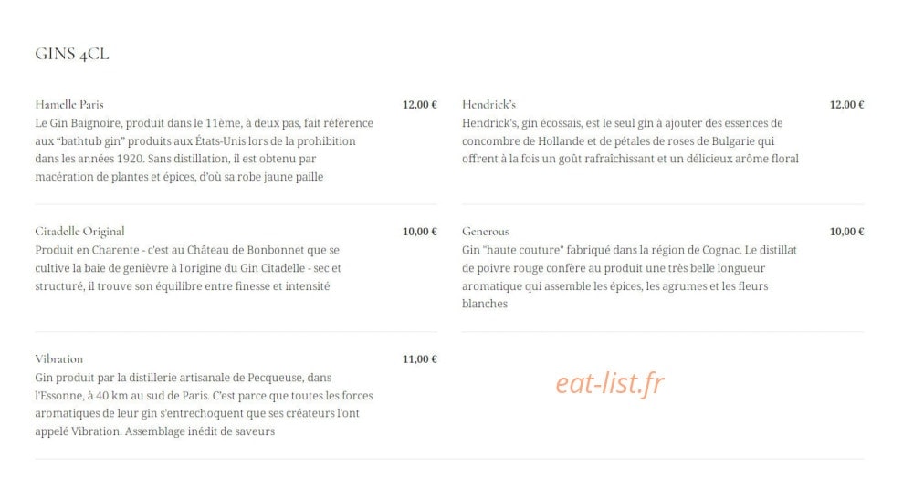 Onze à Table — carte page 11