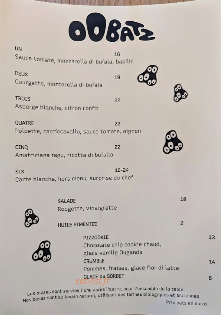 Oobatz — carte page 1