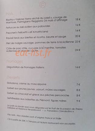 Osteria Ferrara — carte page 2