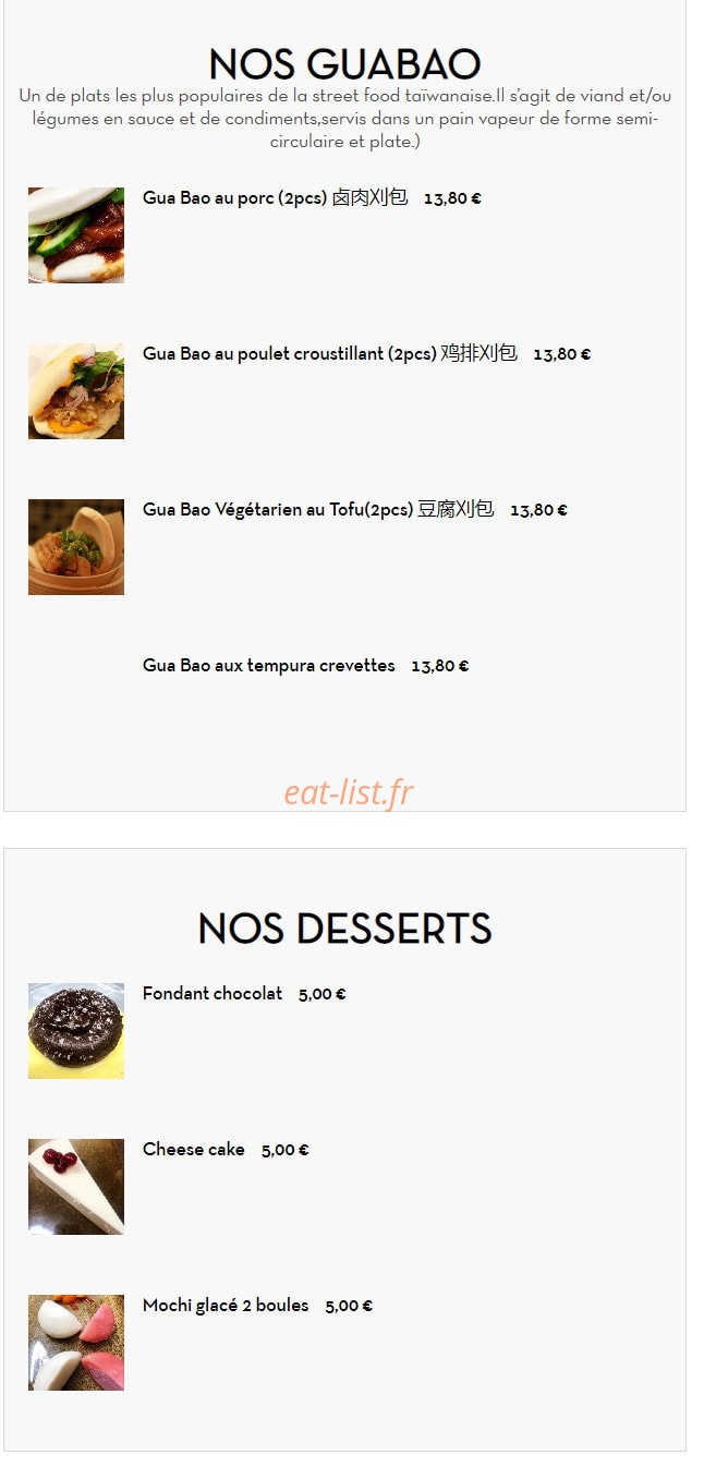 P'tit Resto — carte page 4