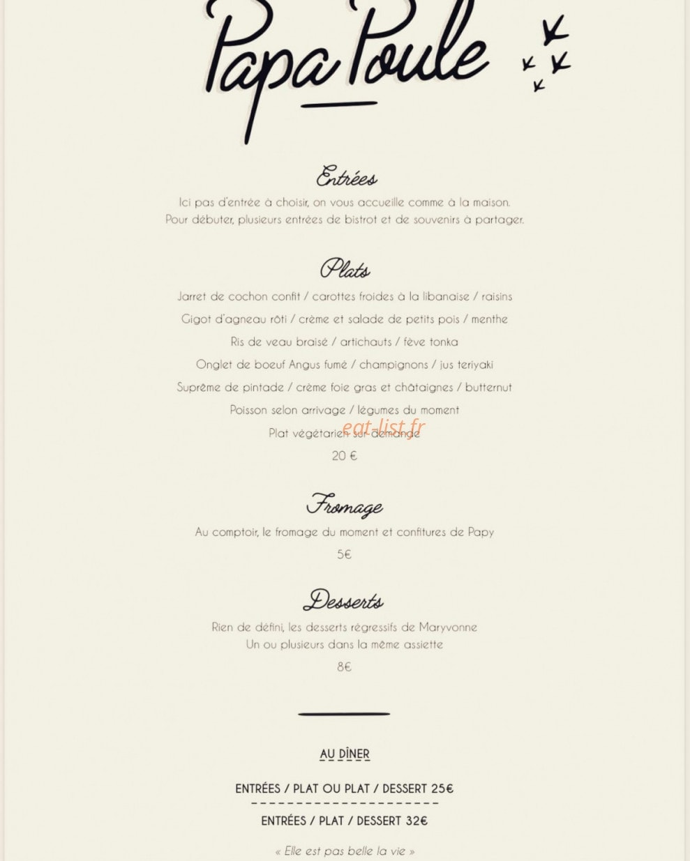 Papa poule — carte page 1