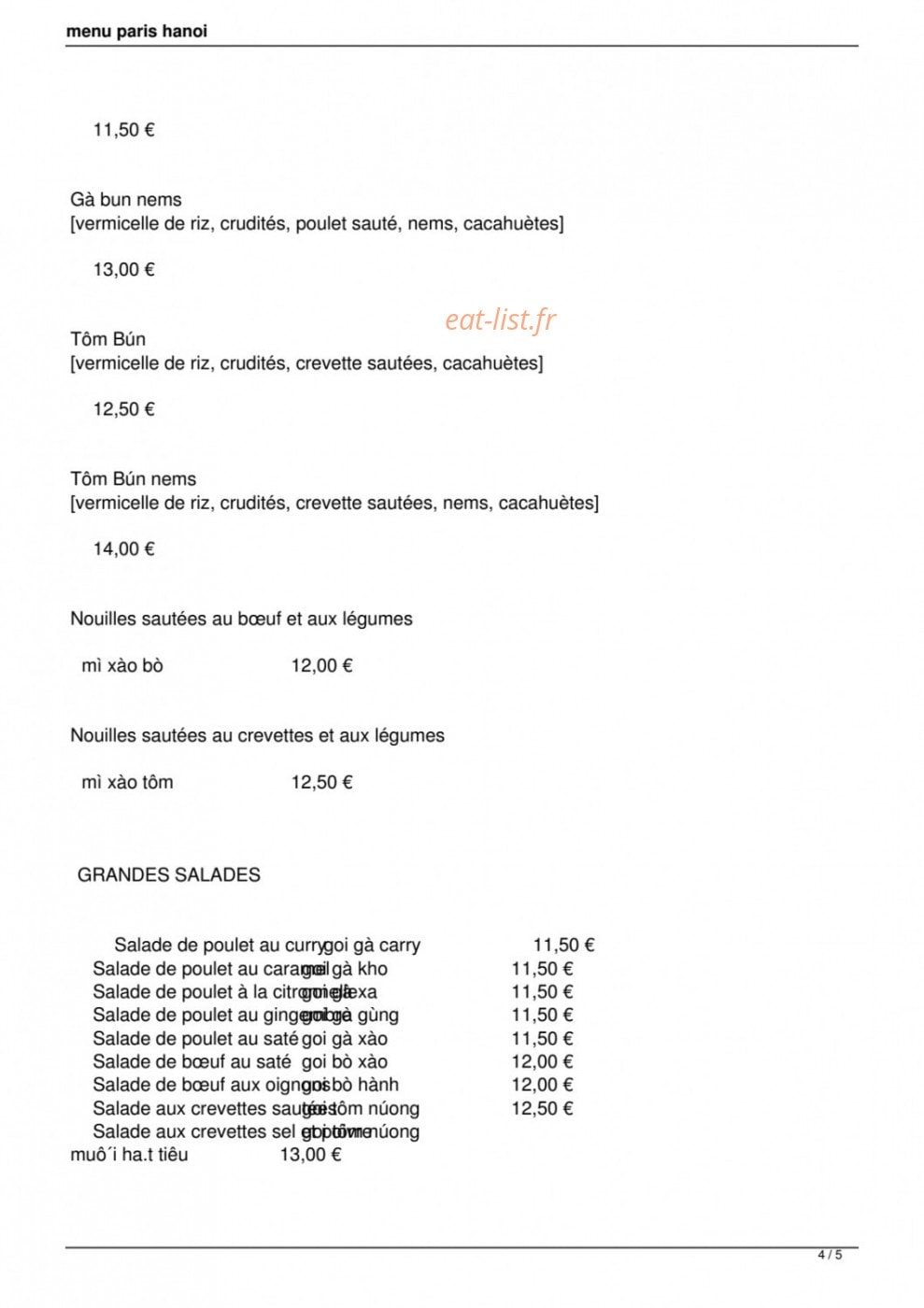 Paris Hanoï — carte page 4