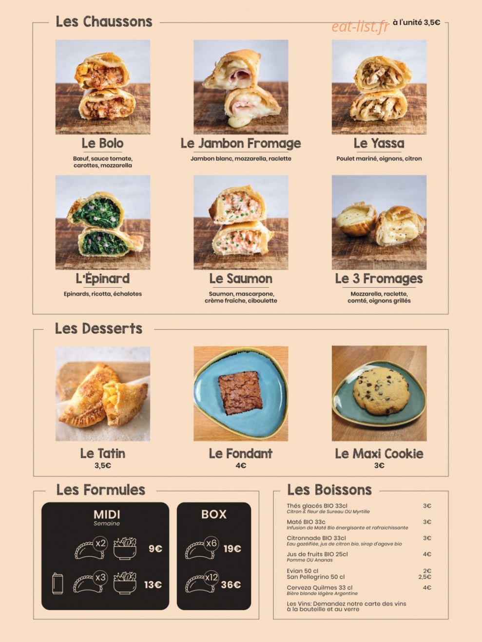 Pastel's — carte page 1