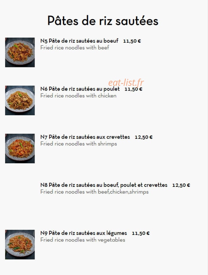 Phở Passion — carte page 9