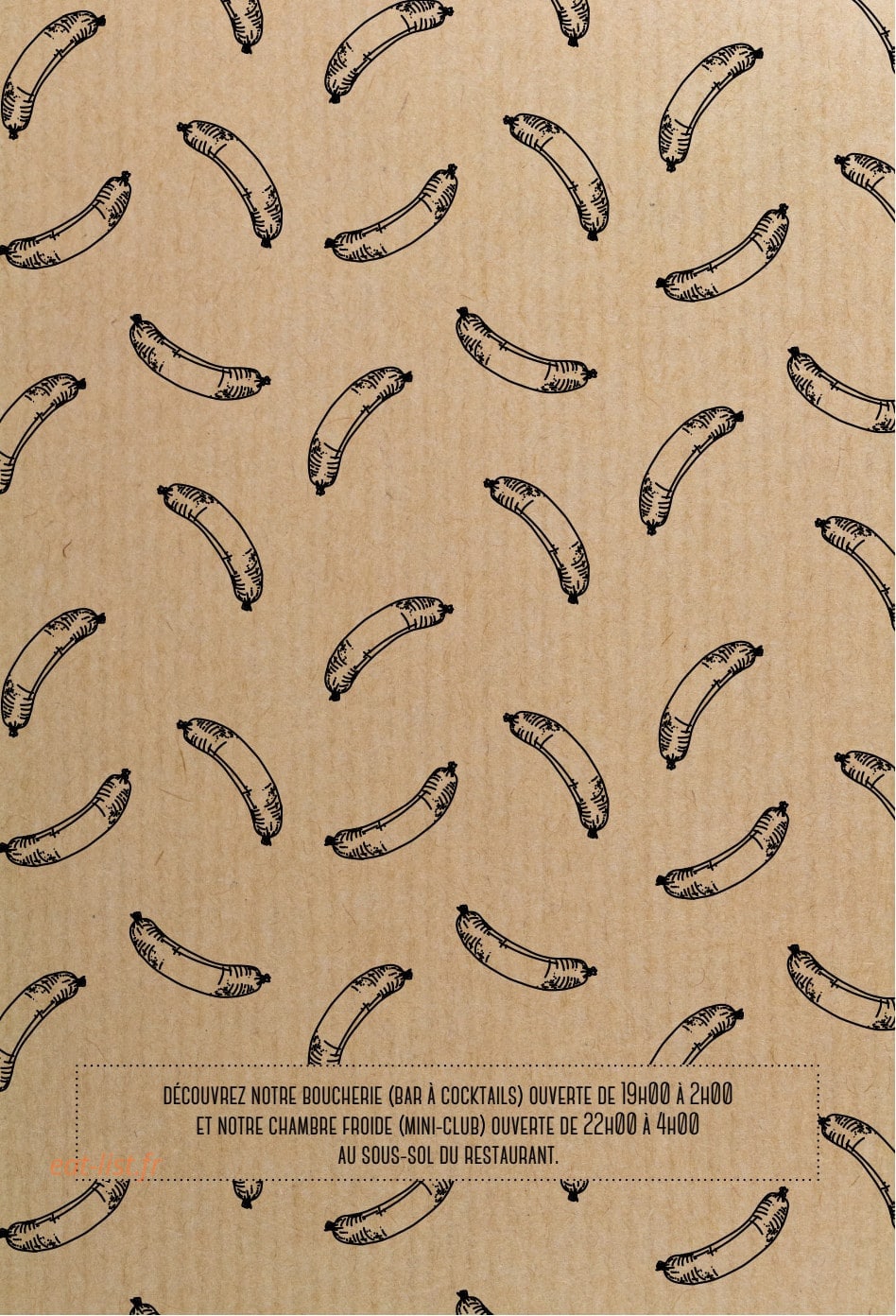 Philo Saucisse — carte page 3