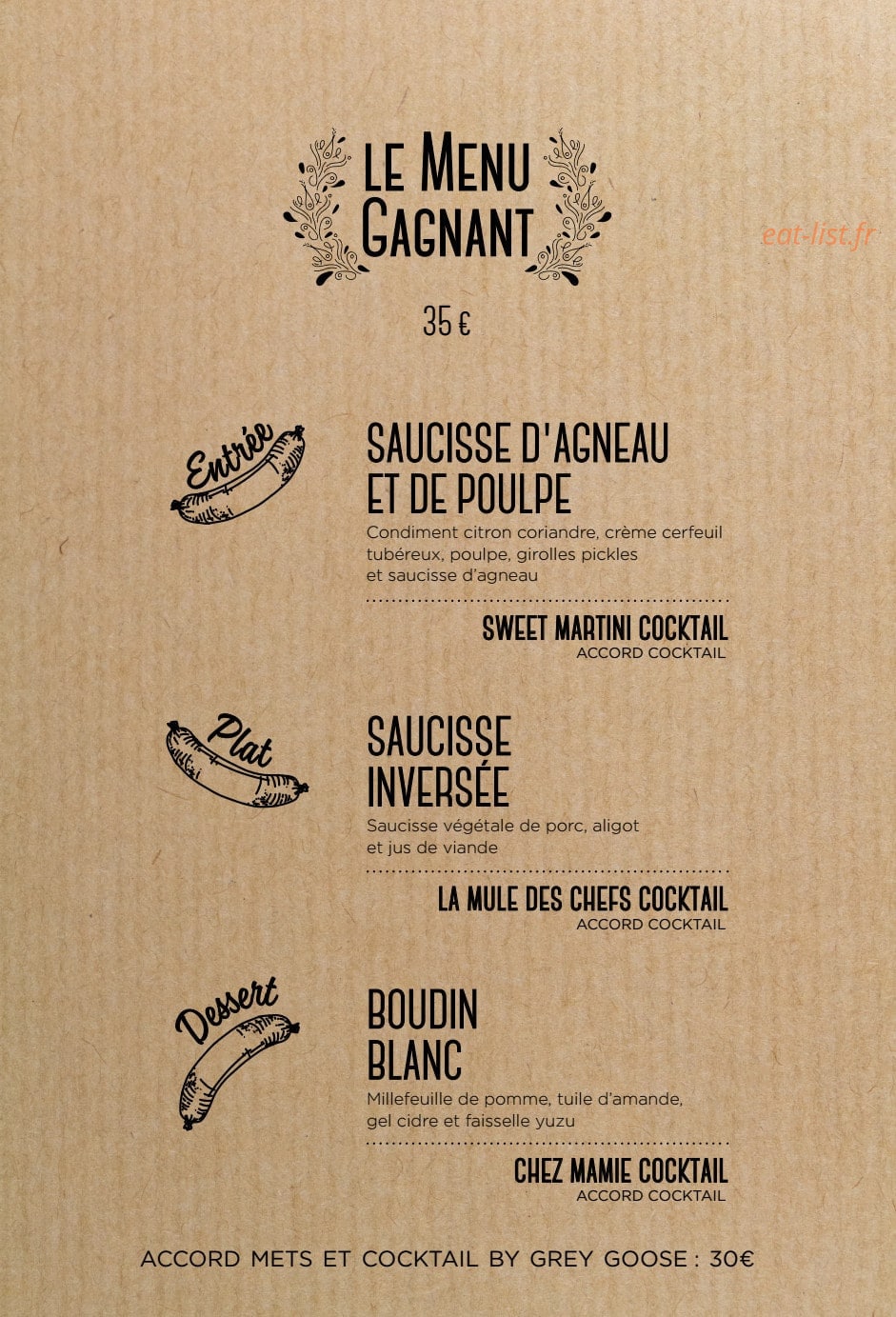 Philo Saucisse — carte page 2