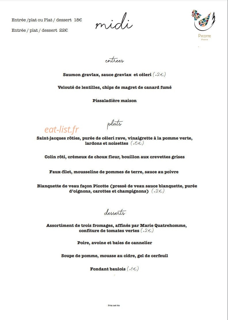 Picotte — carte page 1