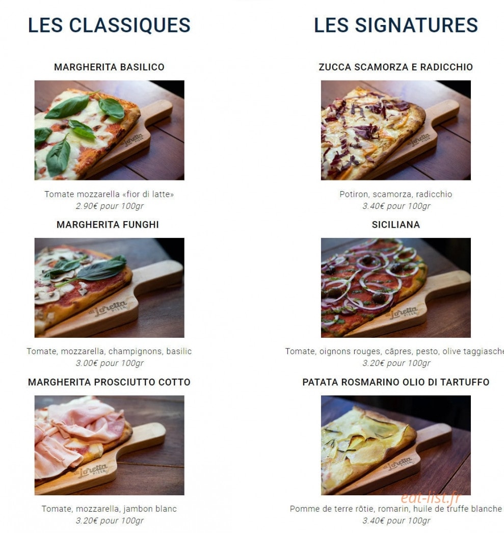 Pizza Di Loretta — carte page 1
