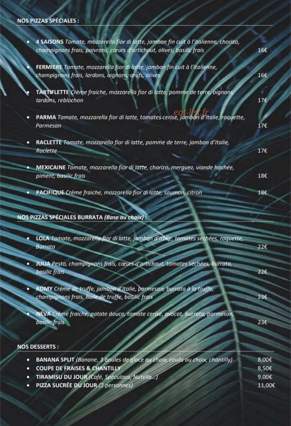 Pizza Mamma — carte page 2