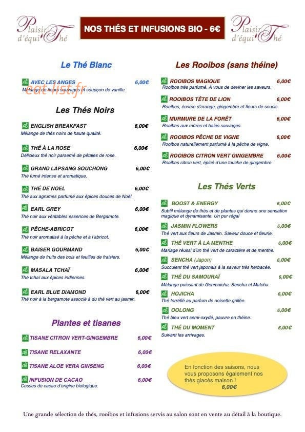 Plaisir d'équi'thé — carte page 2
