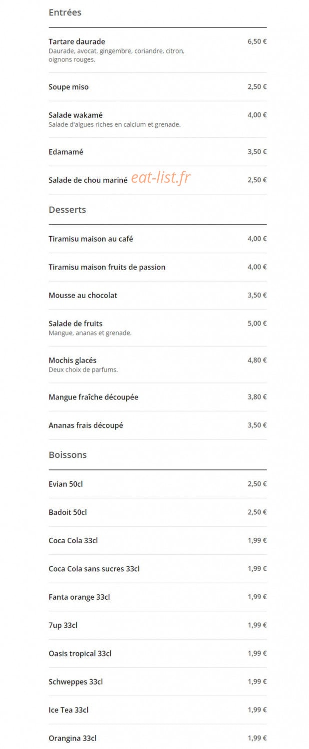 Poké Parisien — carte page 2