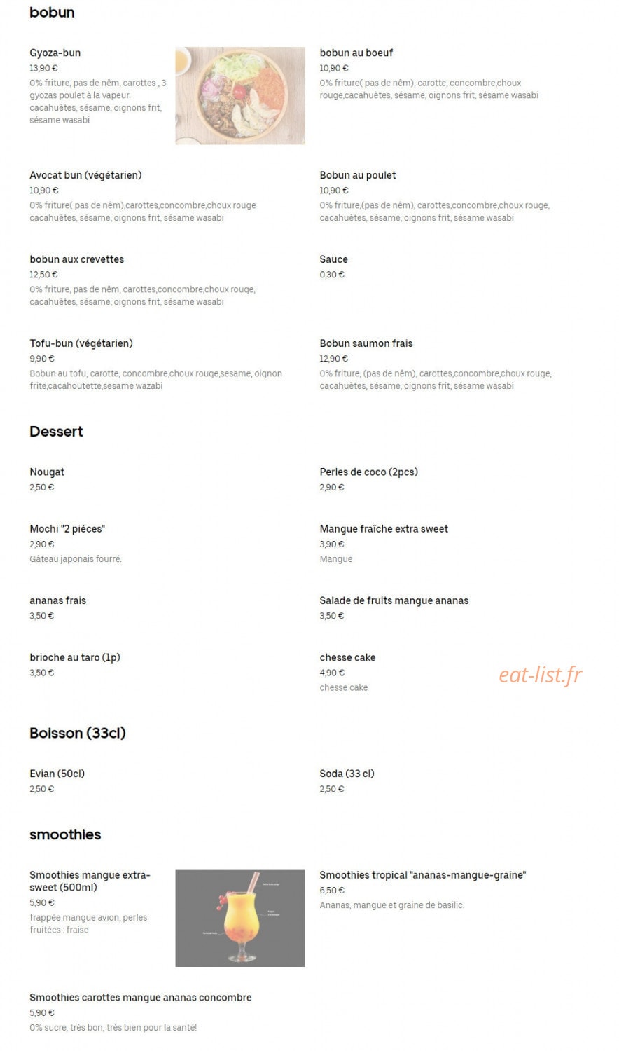 Poke Tea — carte page 3