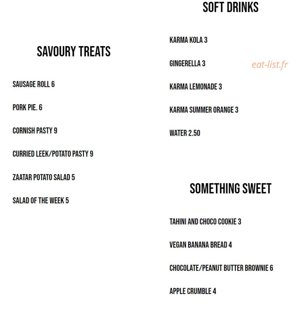 Project Sausage — carte page 2