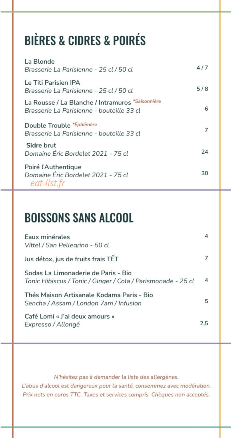 Restaurant Têt — carte page 3