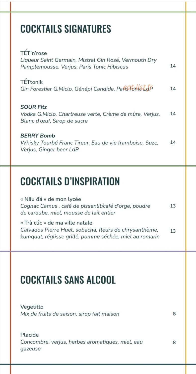 Restaurant Têt — carte page 4