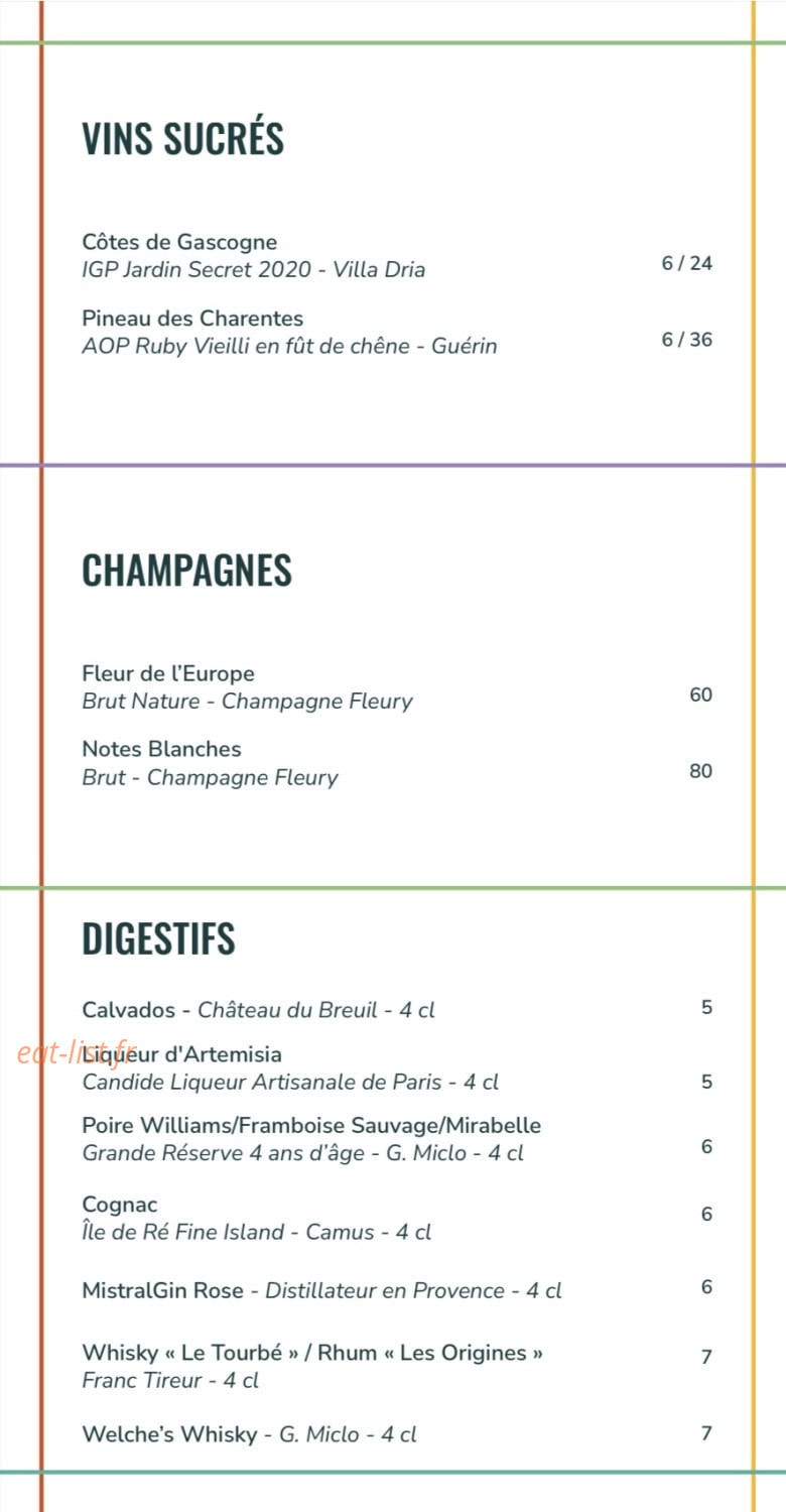 Restaurant Têt — carte page 5