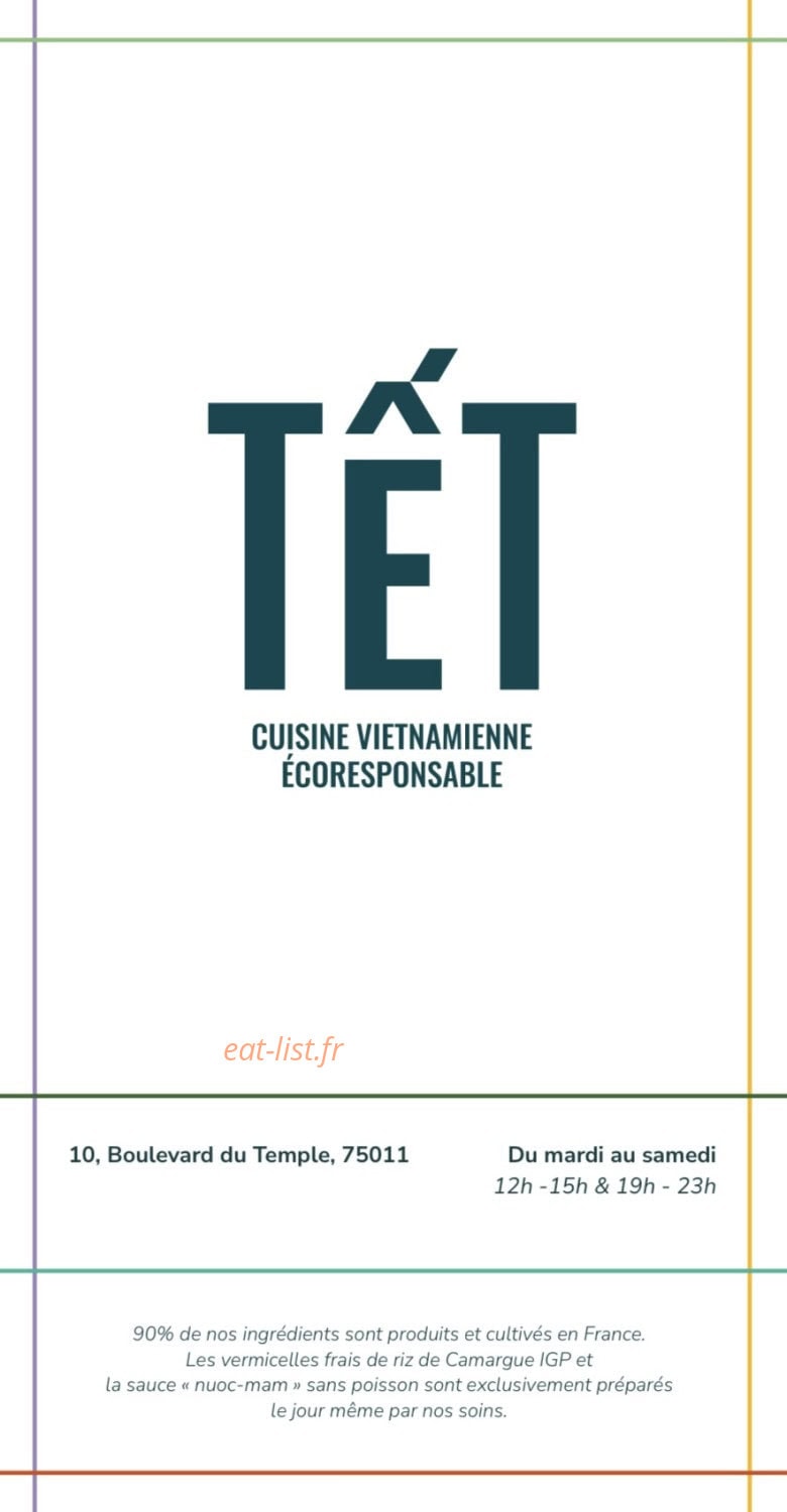 Restaurant Têt — carte page 1