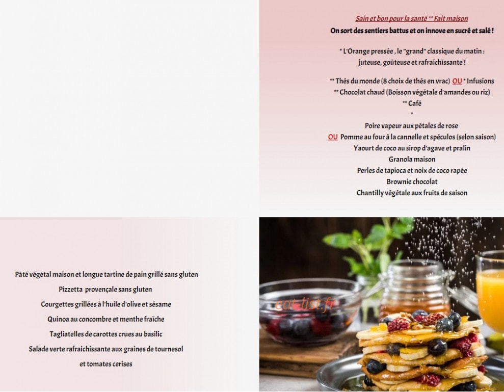 Resto Naturo — carte page 1