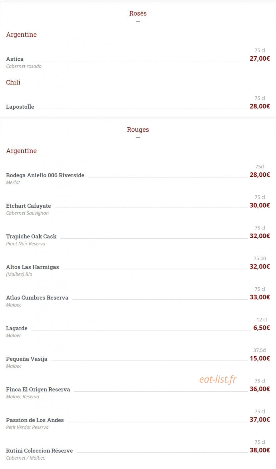 Santa Carne — carte page 9